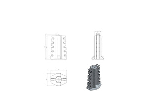 Vertical Dumbell Rack Verticale  Per 5 coppie