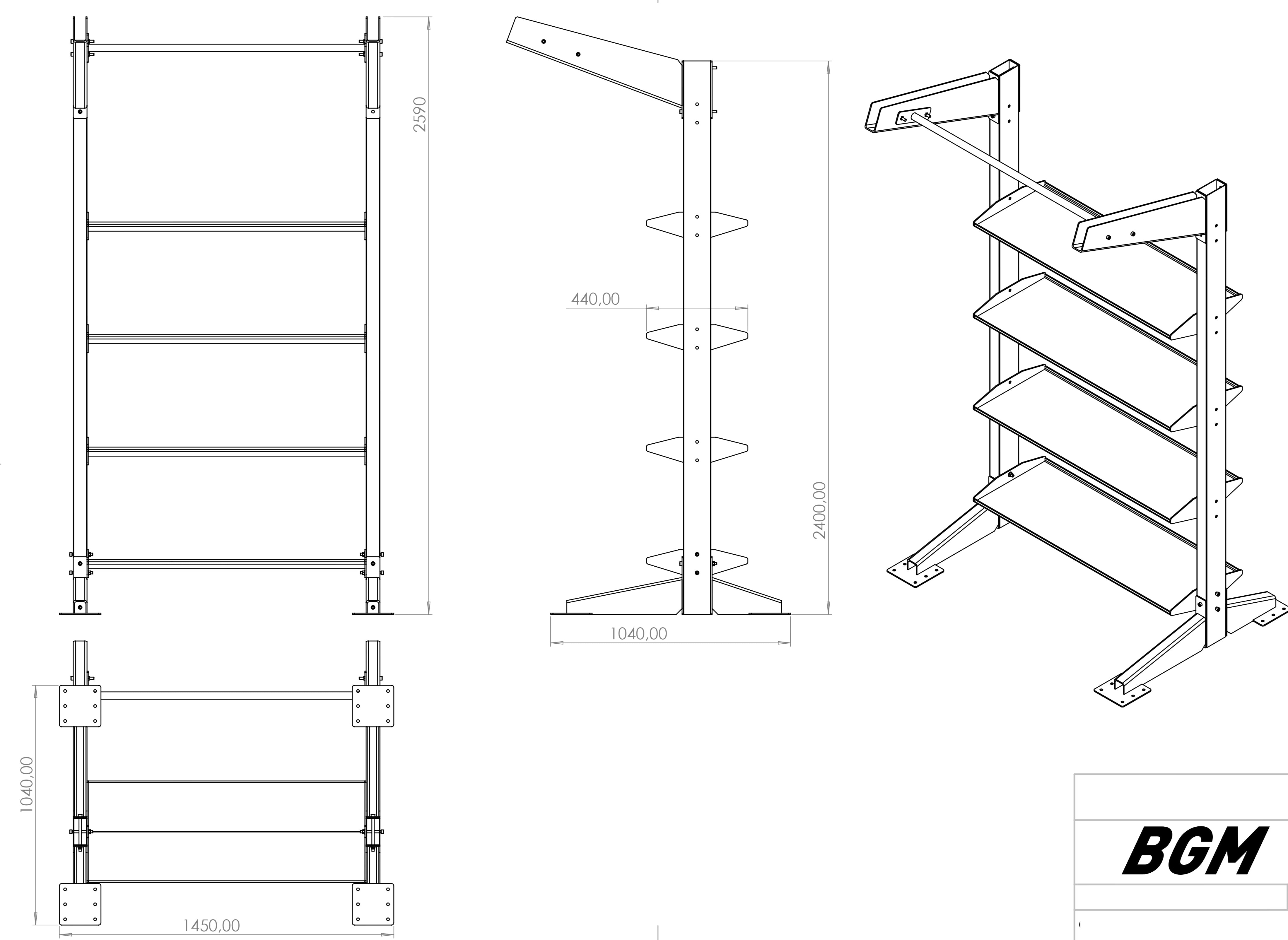 Scaffale polifunzionale
