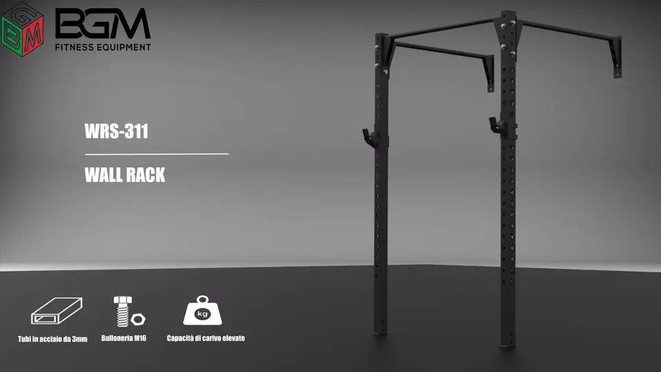 RACK A MURO- BARRA TRAZIONI REGOLABILE- calisthenics- RACK PALESTRA