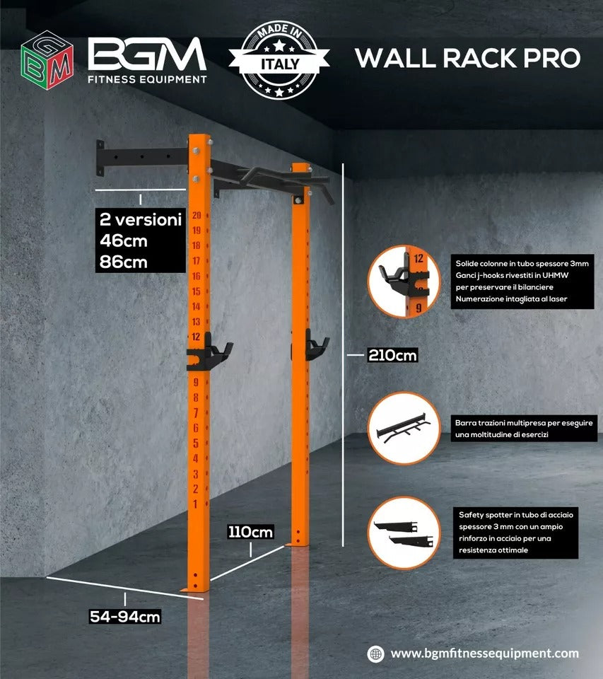 RACK A PARETE - WALL RACK- HOME GYM