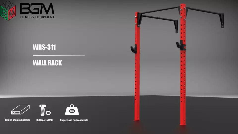 RACK A MURO- BARRA TRAZIONI REGOLABILE- calisthenics- RACK PALESTRA