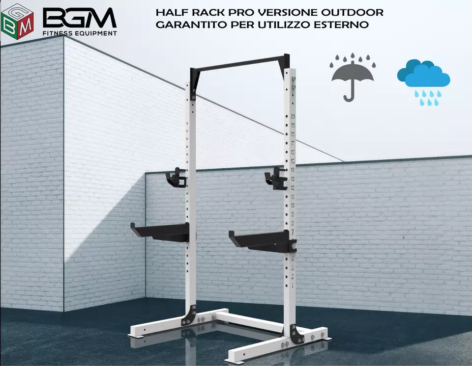 Half rack da esterno- Outdoor rack -Barra trazioni regolabile ( 170/230cm)