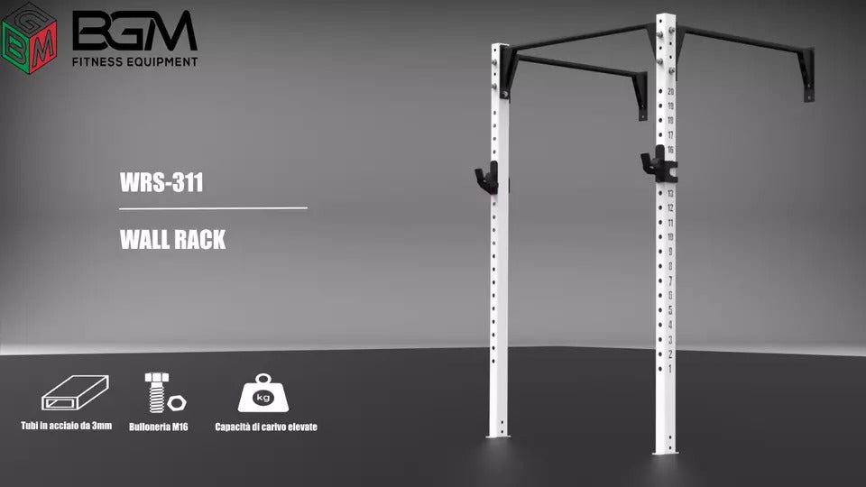 RACK A MURO- BARRA TRAZIONI REGOLABILE- calisthenics- RACK PALESTRA